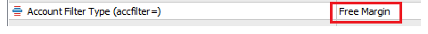 filter trades by account free margin